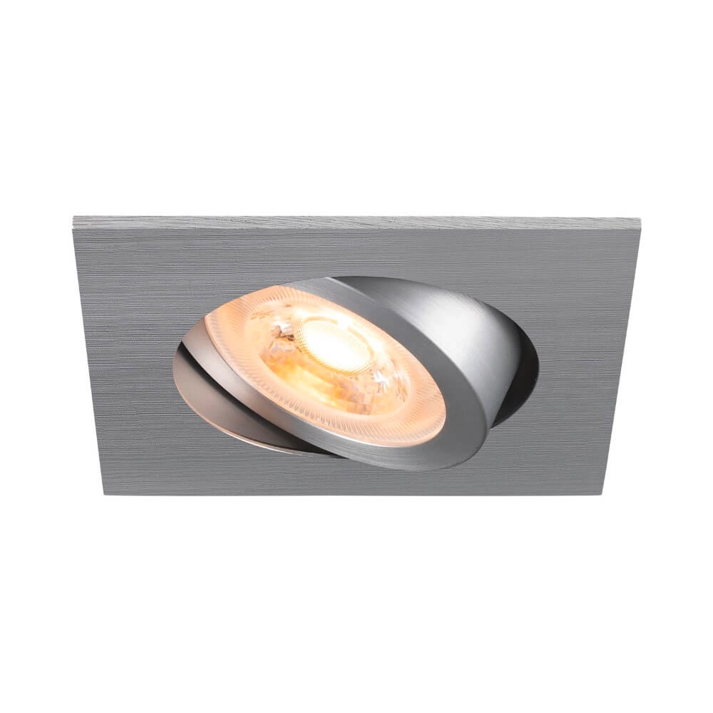 Inbouwspot New Tria 68 vierkant - aluminium - GU10 Inbouwspot New Tria 68 vierkant - aluminium - GU10