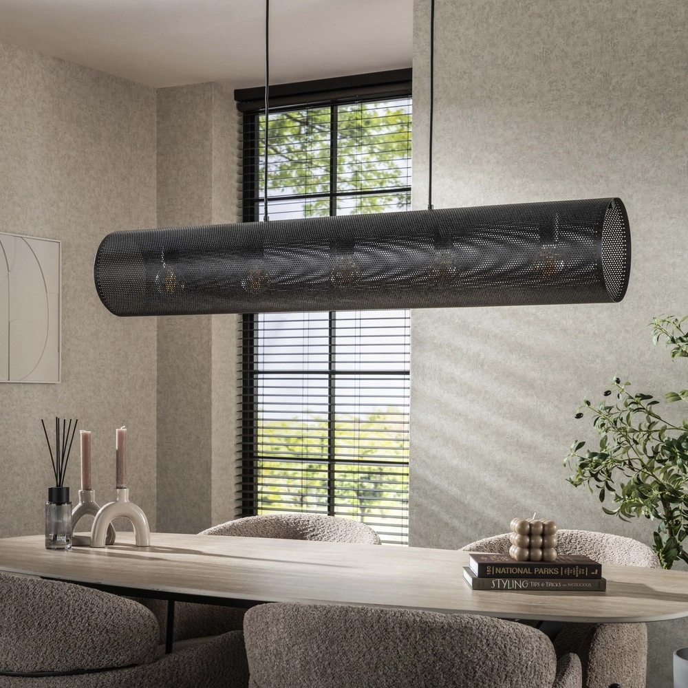 Horizontale gaas hanglamp Tubon 120cm - 5x E27 Lyora 8716803512245