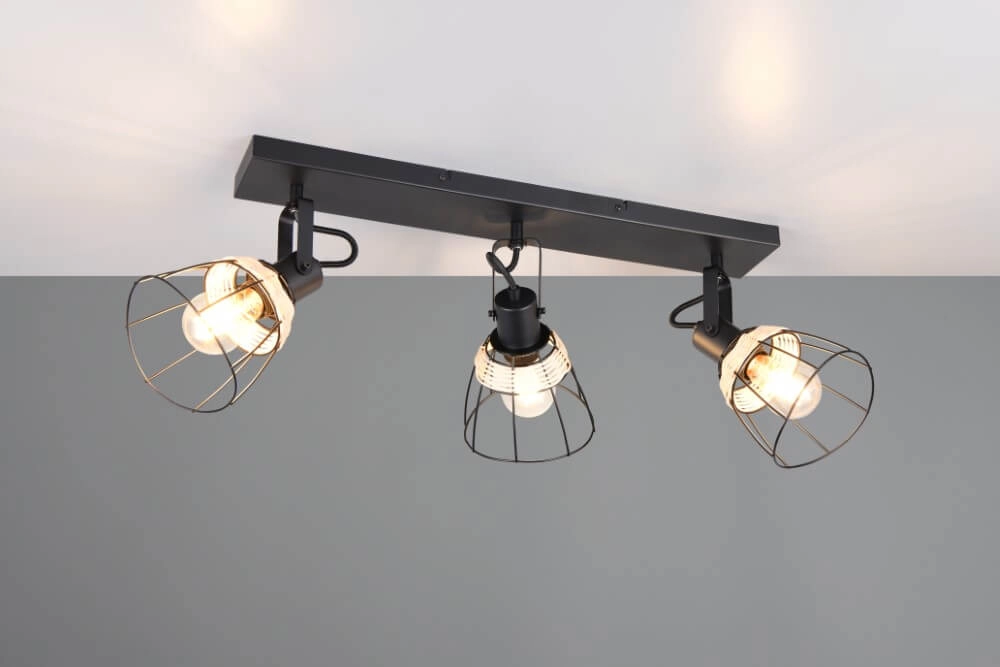 Zwarte plafondlamp Jerome design 4-lichts Trio 4017807637717