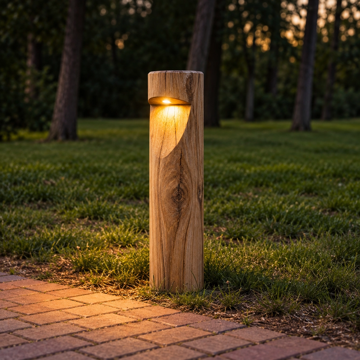 Houten padverlichting Bosco Kastanje - 65cm - PH06 - 2700K