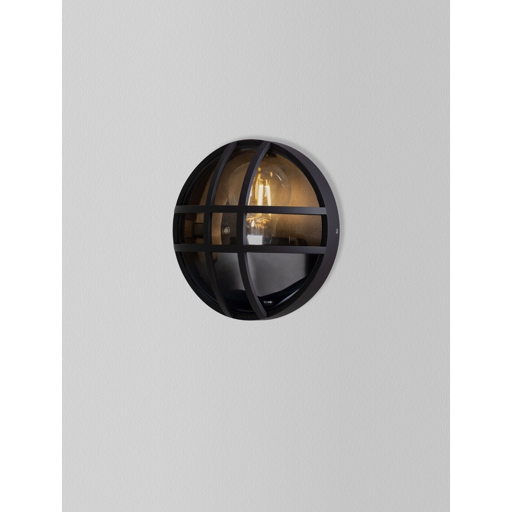 Ronde wandlamp Amel klassiek antraciet Ronde wandlamp Amel klassiek antraciet