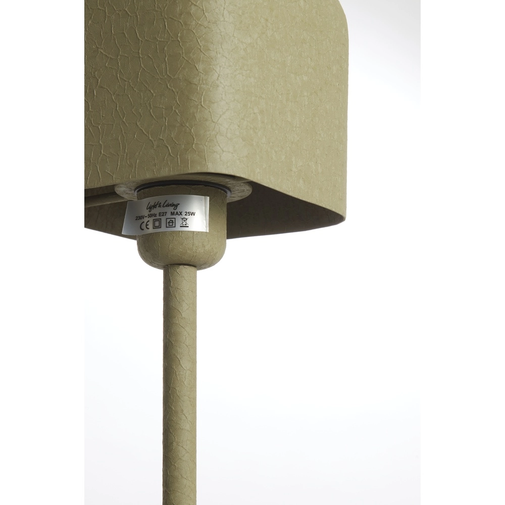 Nachtkastlamp Elenie 13x13cm - mat olijfgroen Light & Living 8717807818661