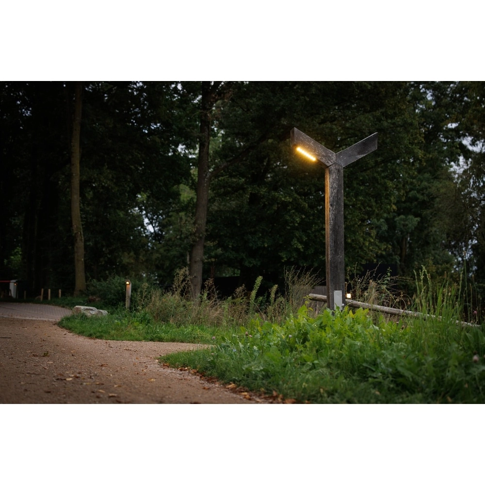 Dubbele houten straatlamp Stelle Accoya - 4M - PH07 - 3000K Timberlab 8716803514331