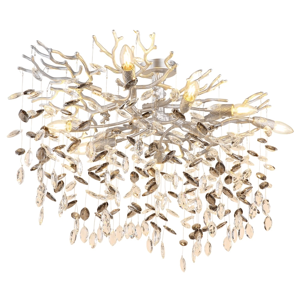 Plafondlamp Queena zilvergrijs