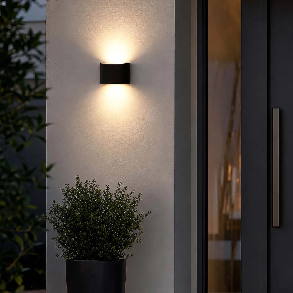 Design wandlamp Menton 12cm zwart Searchlight 5,05342E+12
