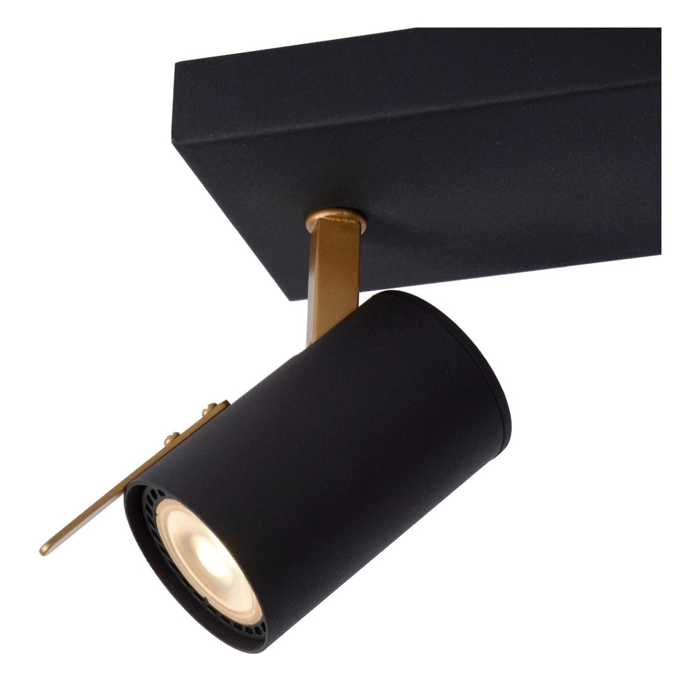 Plafondlamp Grony 2-lichts zwart Lucide 5411212176905