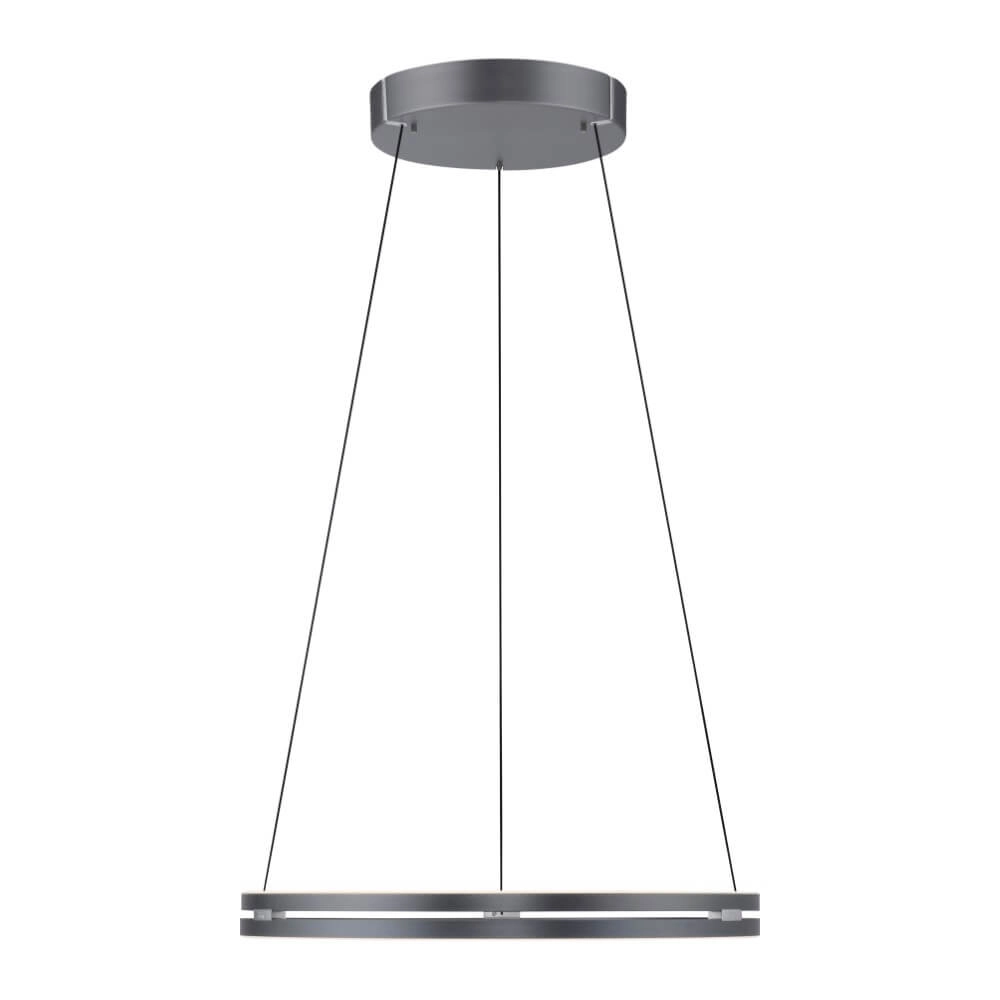 Strakke hanglamp Pure E-Loop grijs Ø 70cm Paul Neuhaus 4012248372289