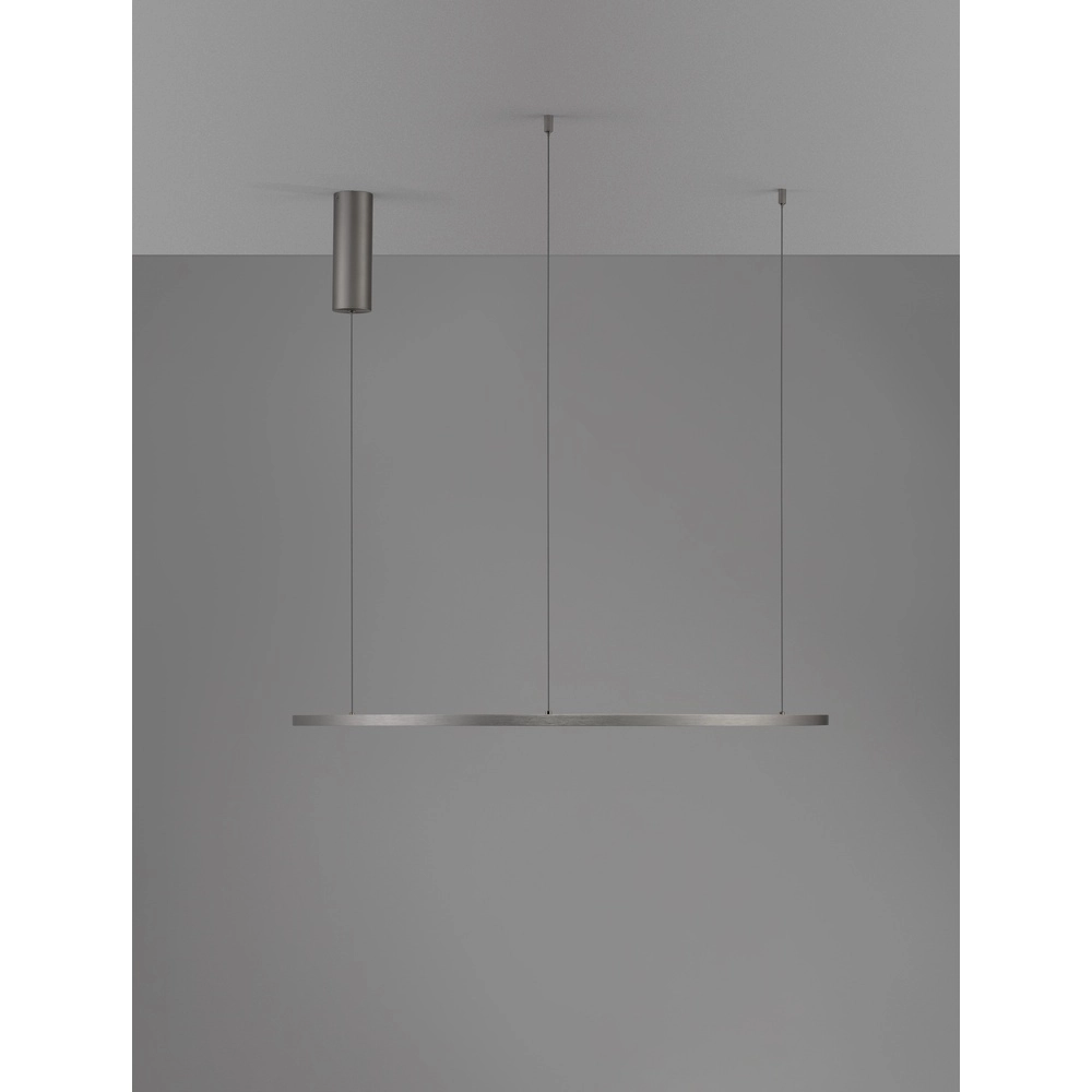 Ronde hanglamp Tarquin zilvergrijs Ø 80cm Lyora 5212017438324
