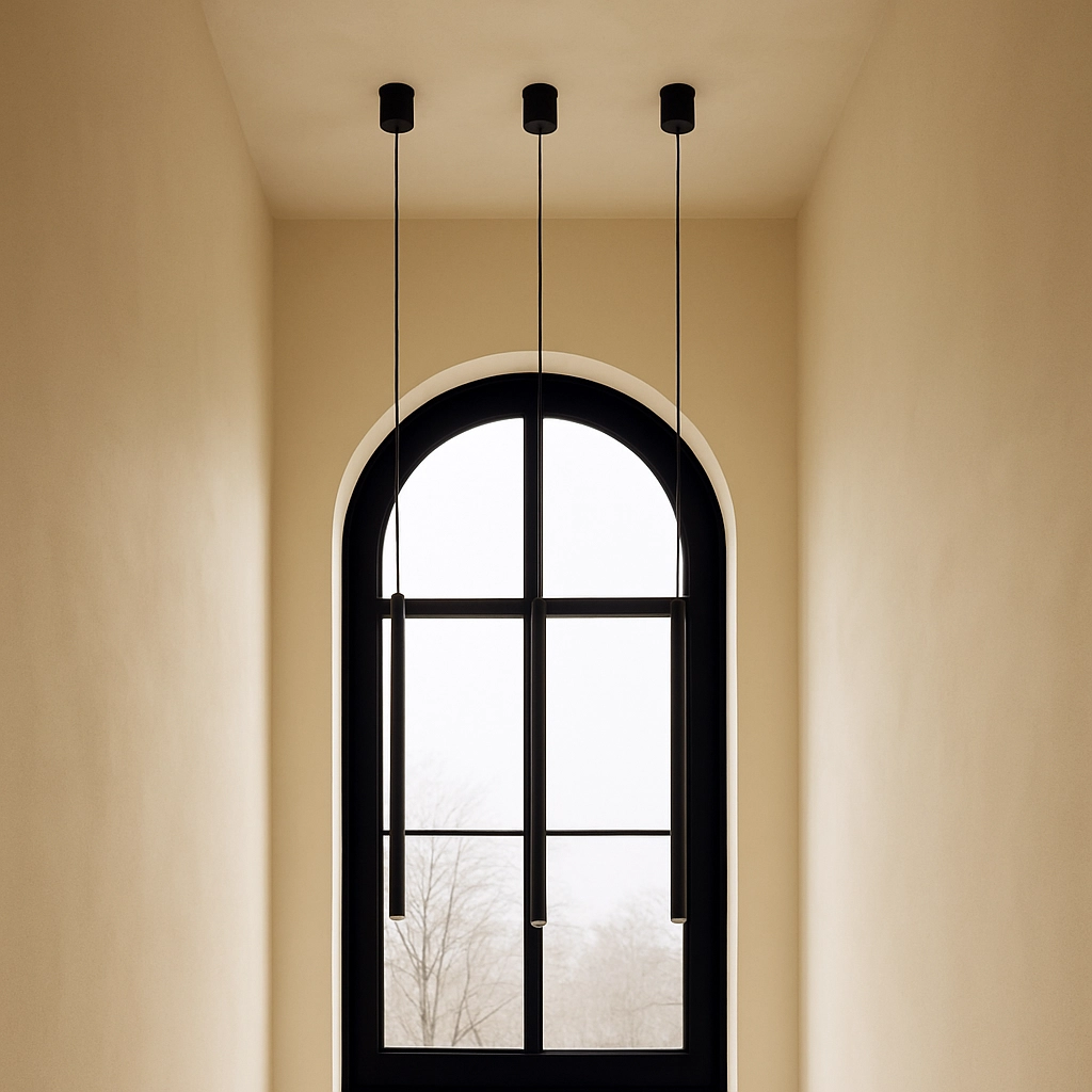 Slanke hanglamp Laser L 2,5cm zwart Lyora 5903139843393