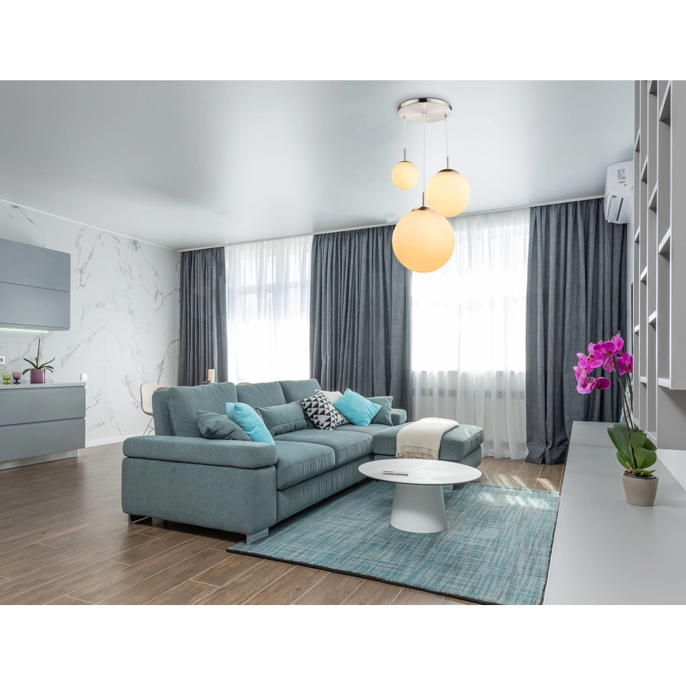 Design hanglamp Joel nikkel met wit Globo 9007371355044