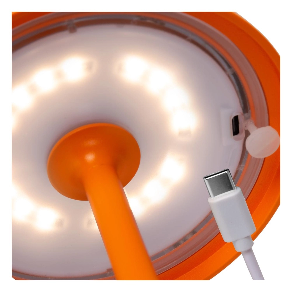 Oplaadbare tafellamp Joy IP54 oranje Lucide 5411212151988