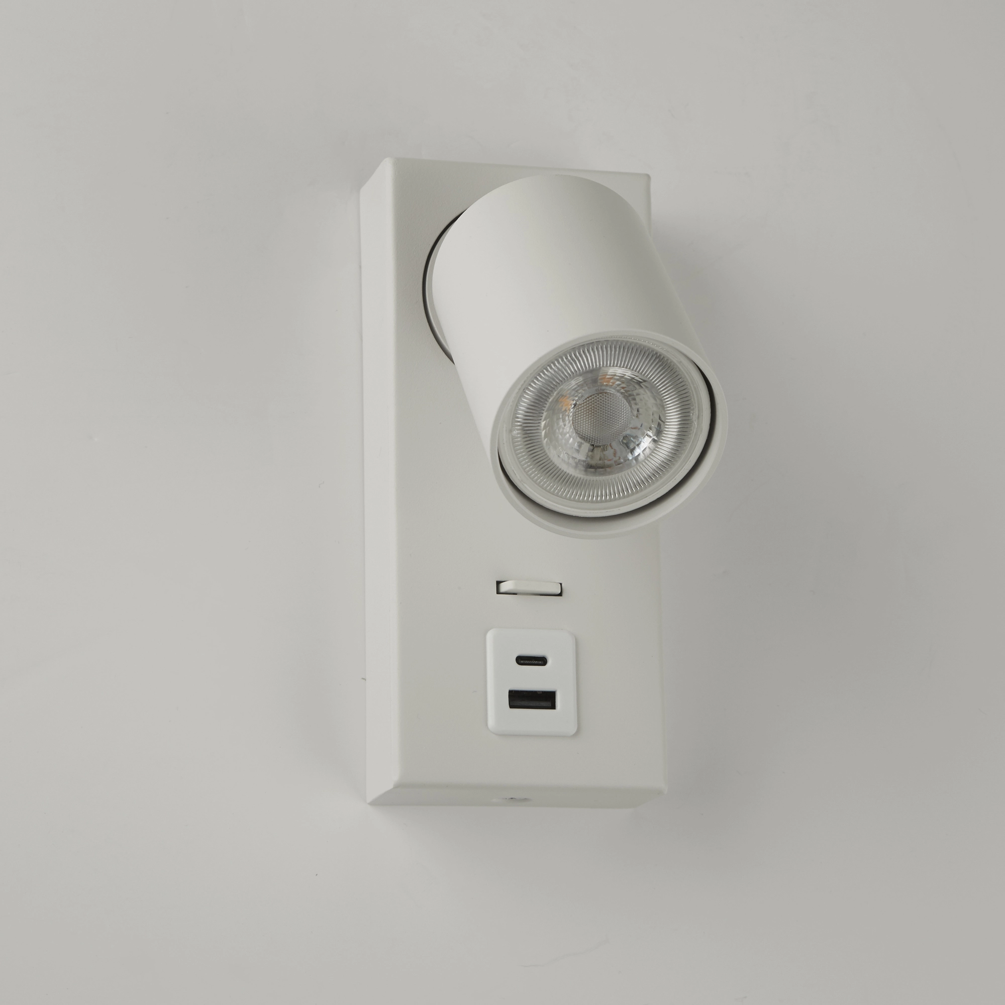 Bedlampje Moon 1 wit met usb Lyora 5053423311661