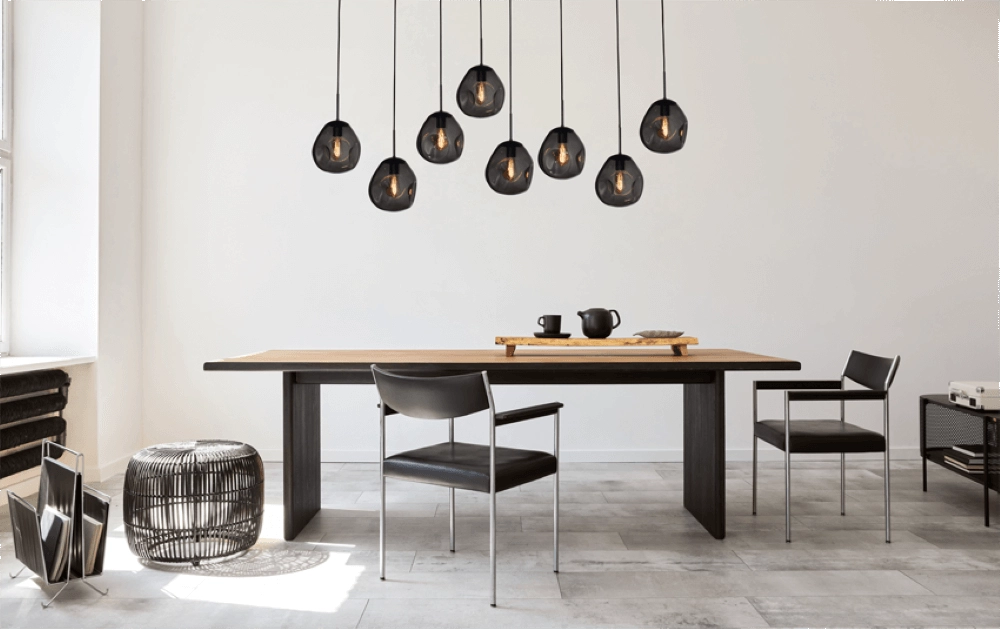 Hanglamp Lava 8x smoke glas Ø 24cm Masterlight 8718121286365