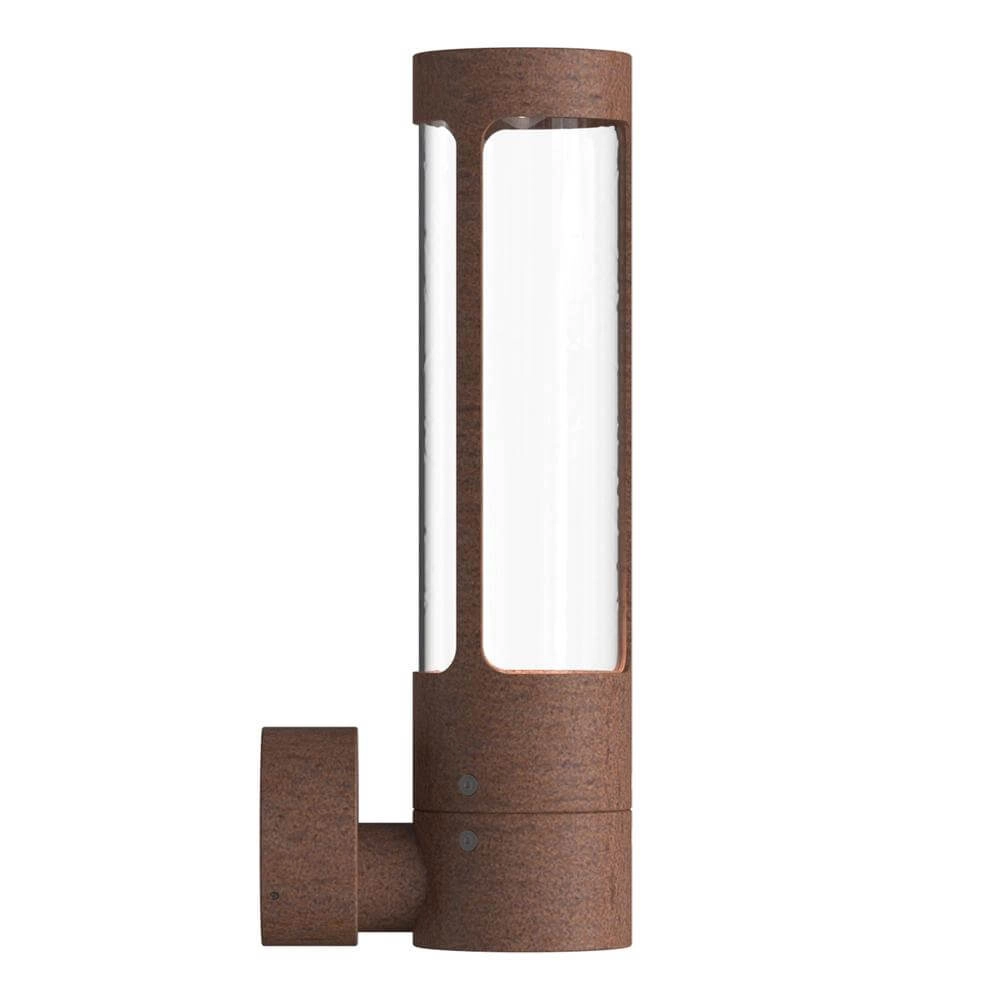 Strakke wandlamp Helix roestbruin