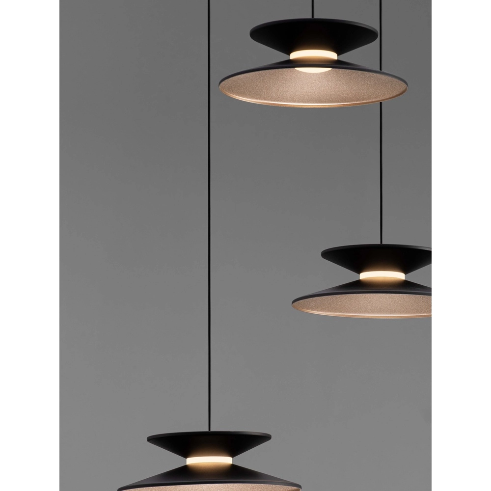 Design hanglamp Morfi 3-lichts zwart Lyora 5212017458476