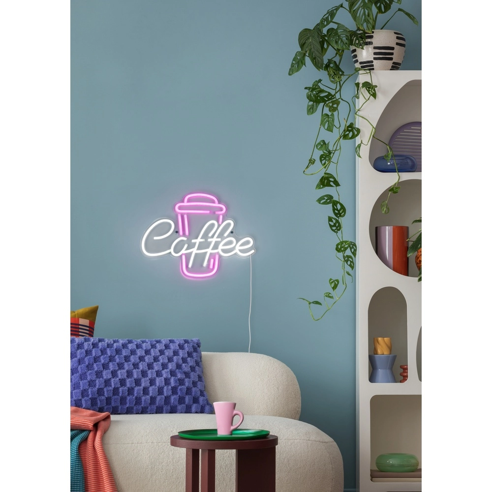 Neon wandlamp Coffee roze Trio 4017807657500