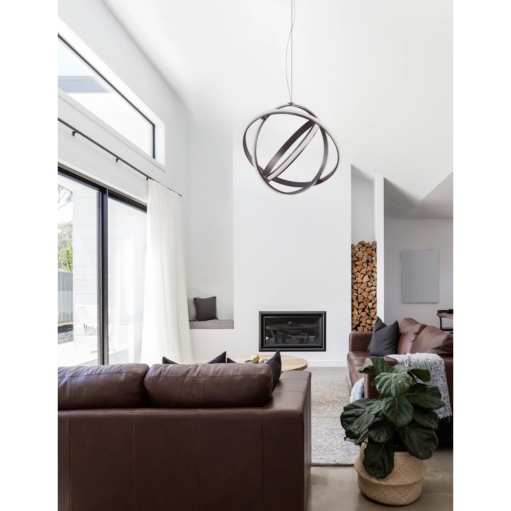 Hanglamp Pertone S Ø 50cm zwart met paarse gloed