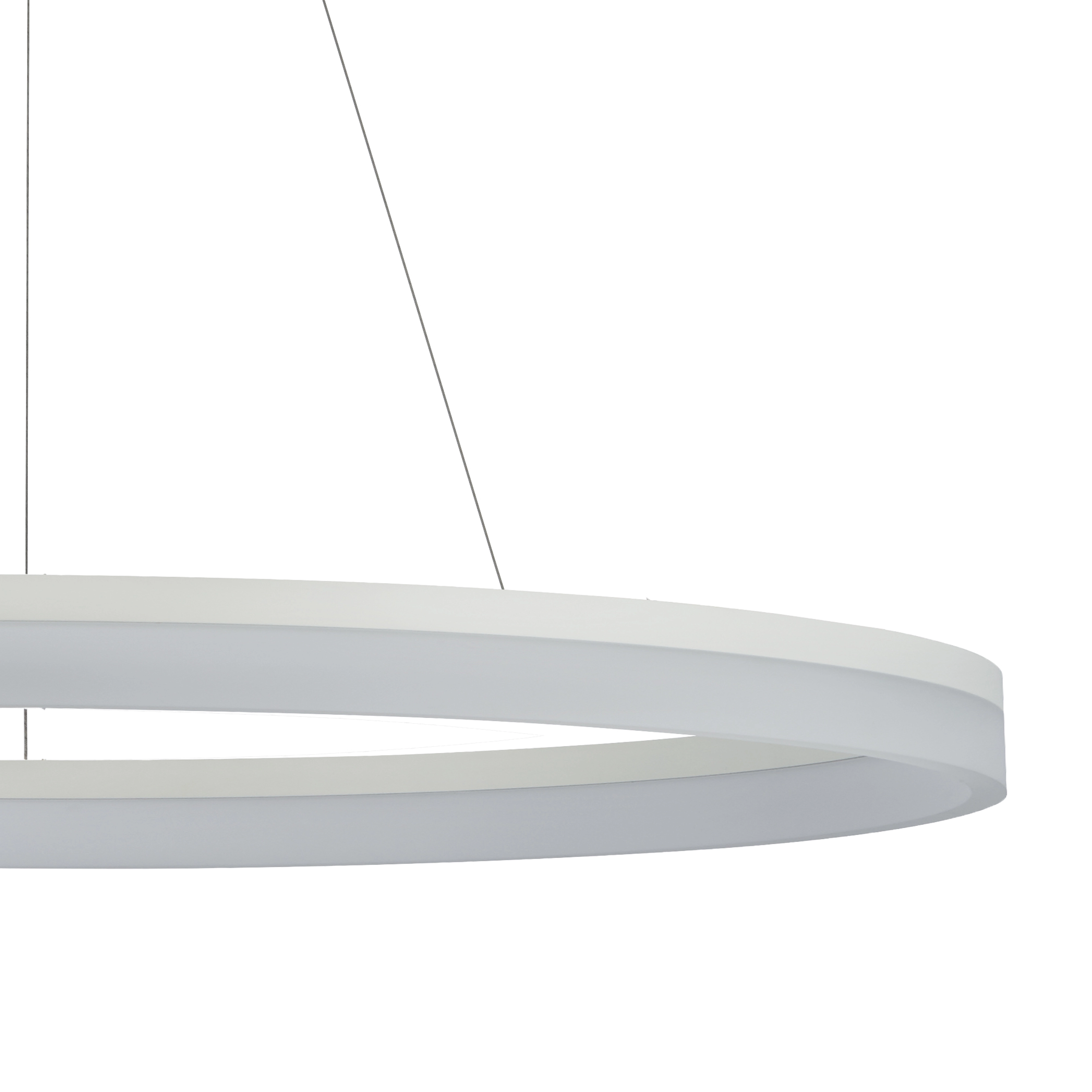 Strakke hanglamp Ara Ø 150cm wit Lyora 5053423307893