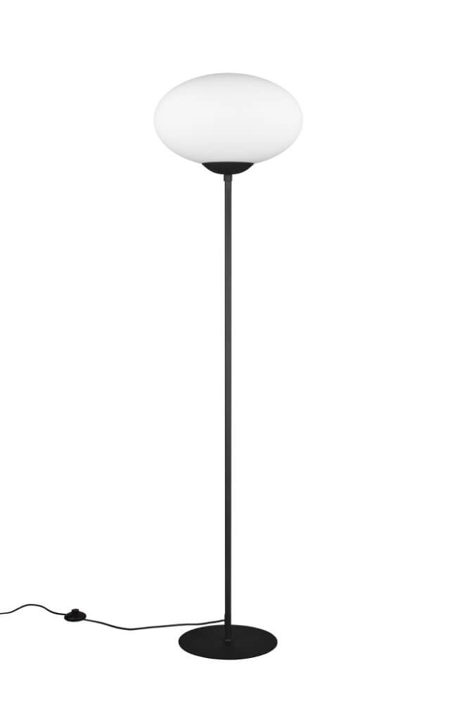 Vloerlamp Fomento Ø 40cm - zwart met wit glas Trio 4017807616149