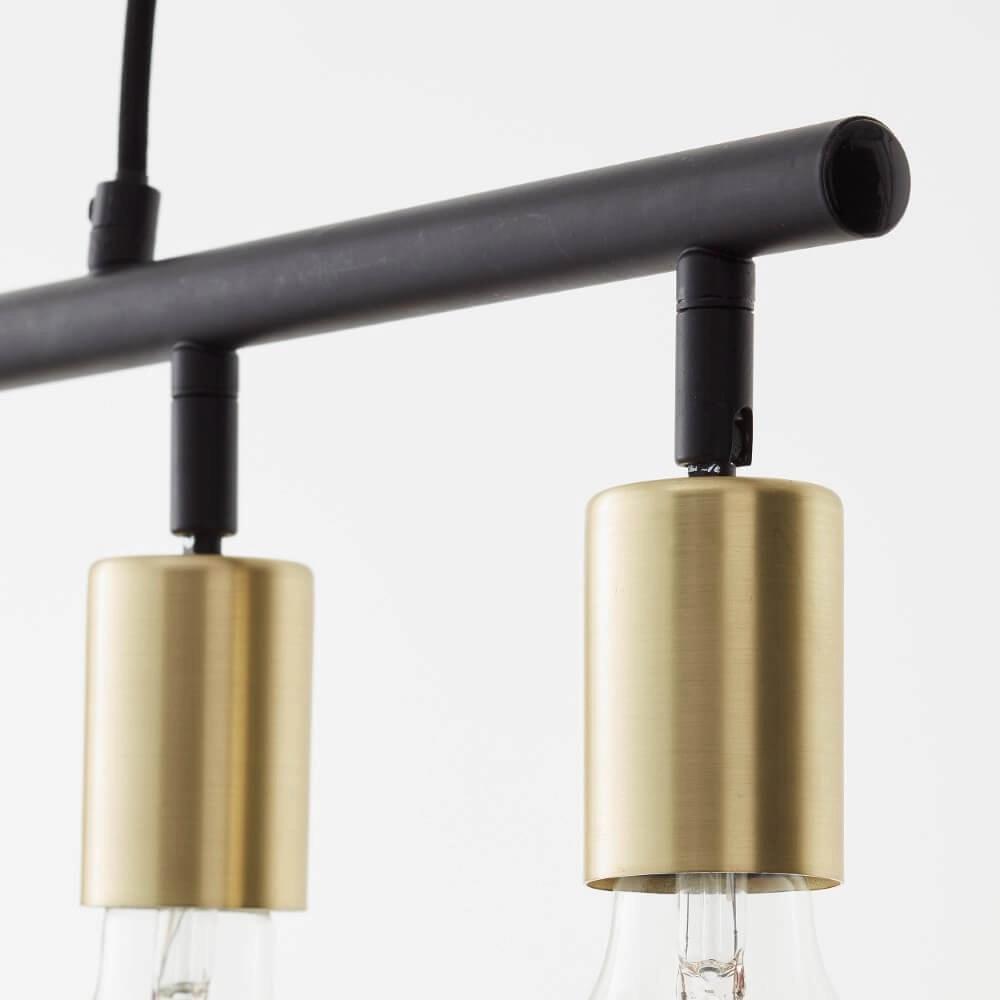 5-lichts hanglamp Tiffany zwart met goud Brilliant 4004353406416
