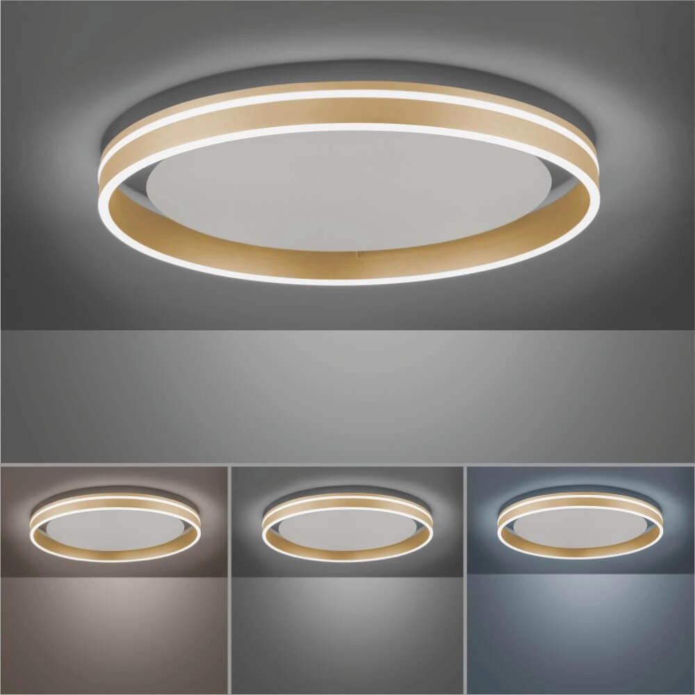 Plafondlamp Q-Vito Ø 59cm messing Paul Neuhaus 4012248333884