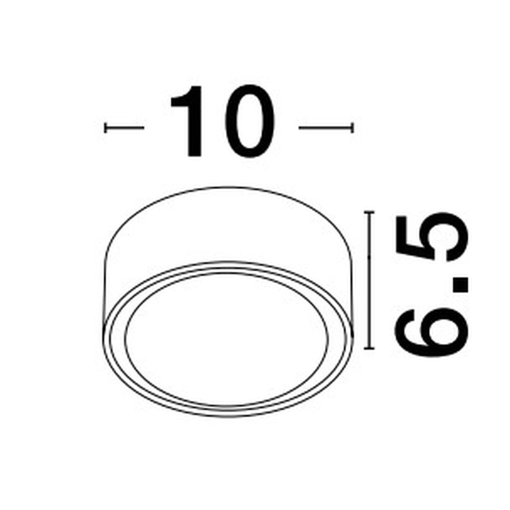 Ronde plafondlamp Focus Ø 10cm grijs Lyora 5212017444929