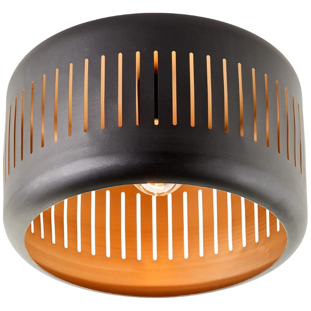 Zwarte plafondlamp Tyas Ø 38cm Brilliant 4004353411502