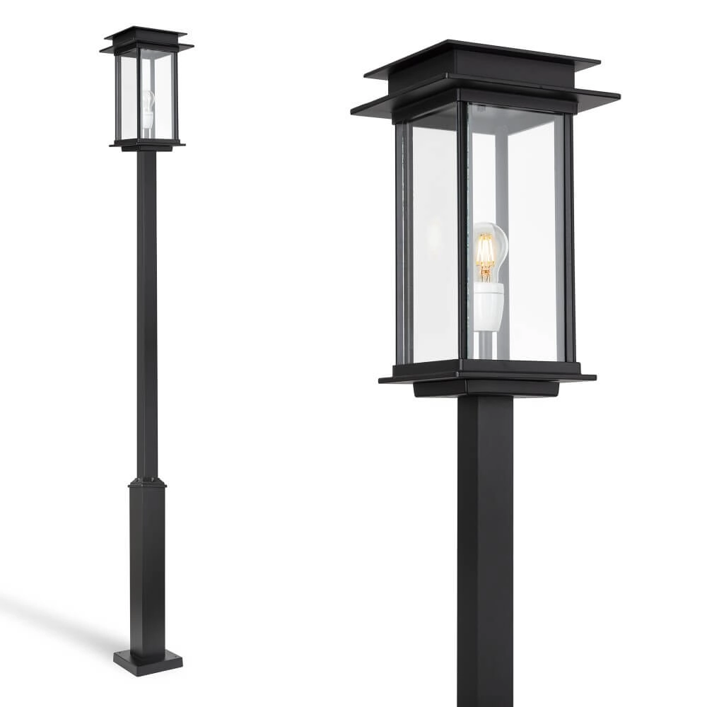 Zwarte lantaarn Praag 240cm - zwart