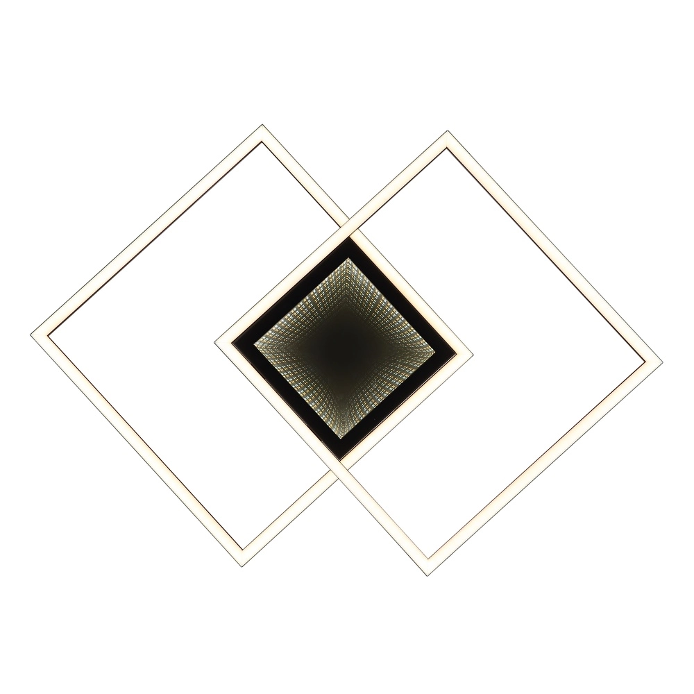 Moderne plafondlamp Saunders zwart vierkant Globo 9007371475353