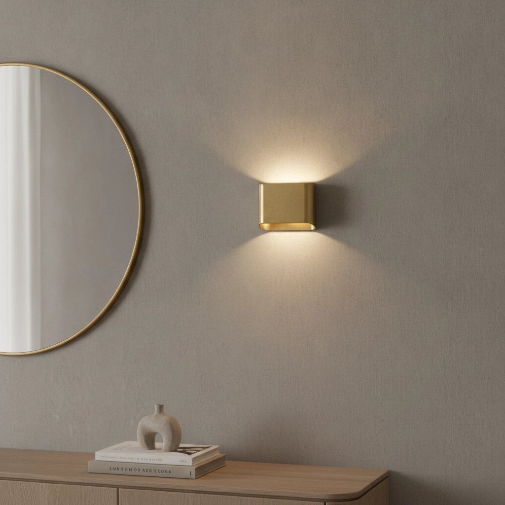 Wandlamp Diaz 1L Goud geborsteld