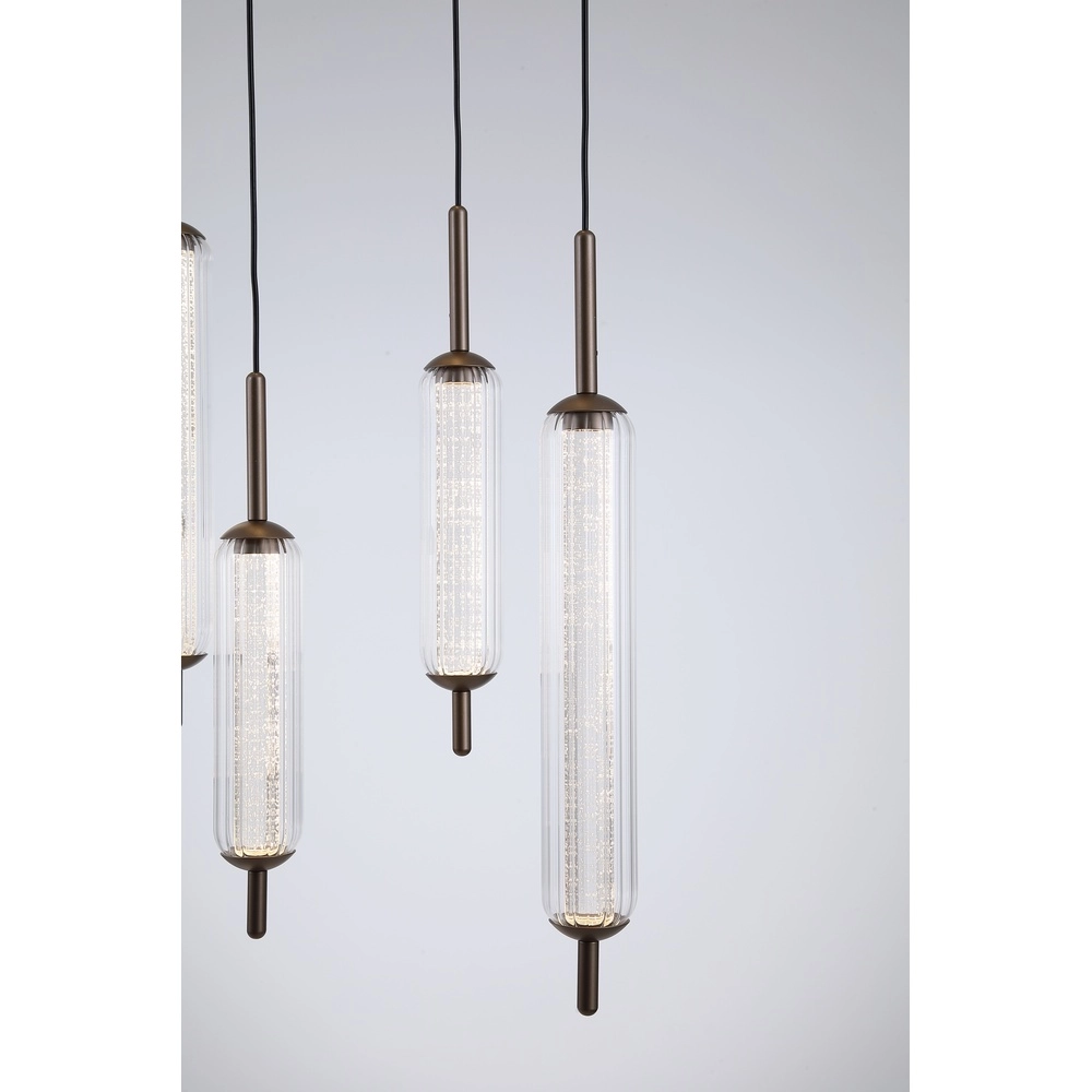 Unieke hanglamp Cattail 7-lichts bubbel glas Searchlight 5053423301273