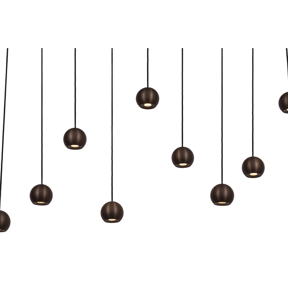 Design hanglamp Montana 13-lichts koffie bruin Premium by Lucide 5411212680150
