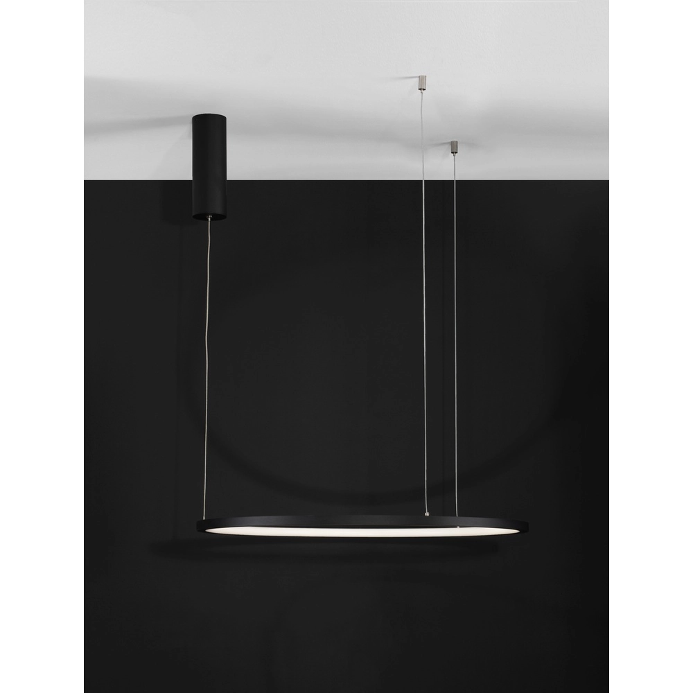 Round pendant lamp Tarquin black Ø 60cm Lyora 5212017438263