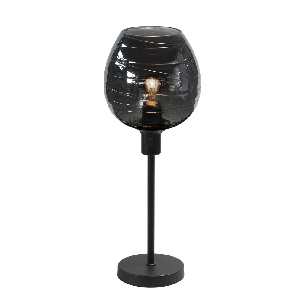 Tafellamp Fantasy zwart met glas Ø 22cm