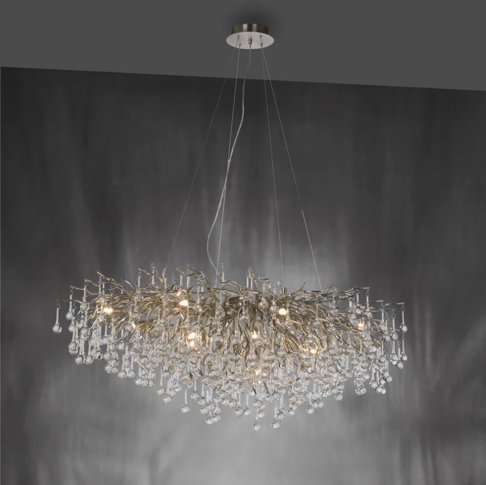 Grote kroonluchter Icicle staal Paul Neuhaus 4012248332924
