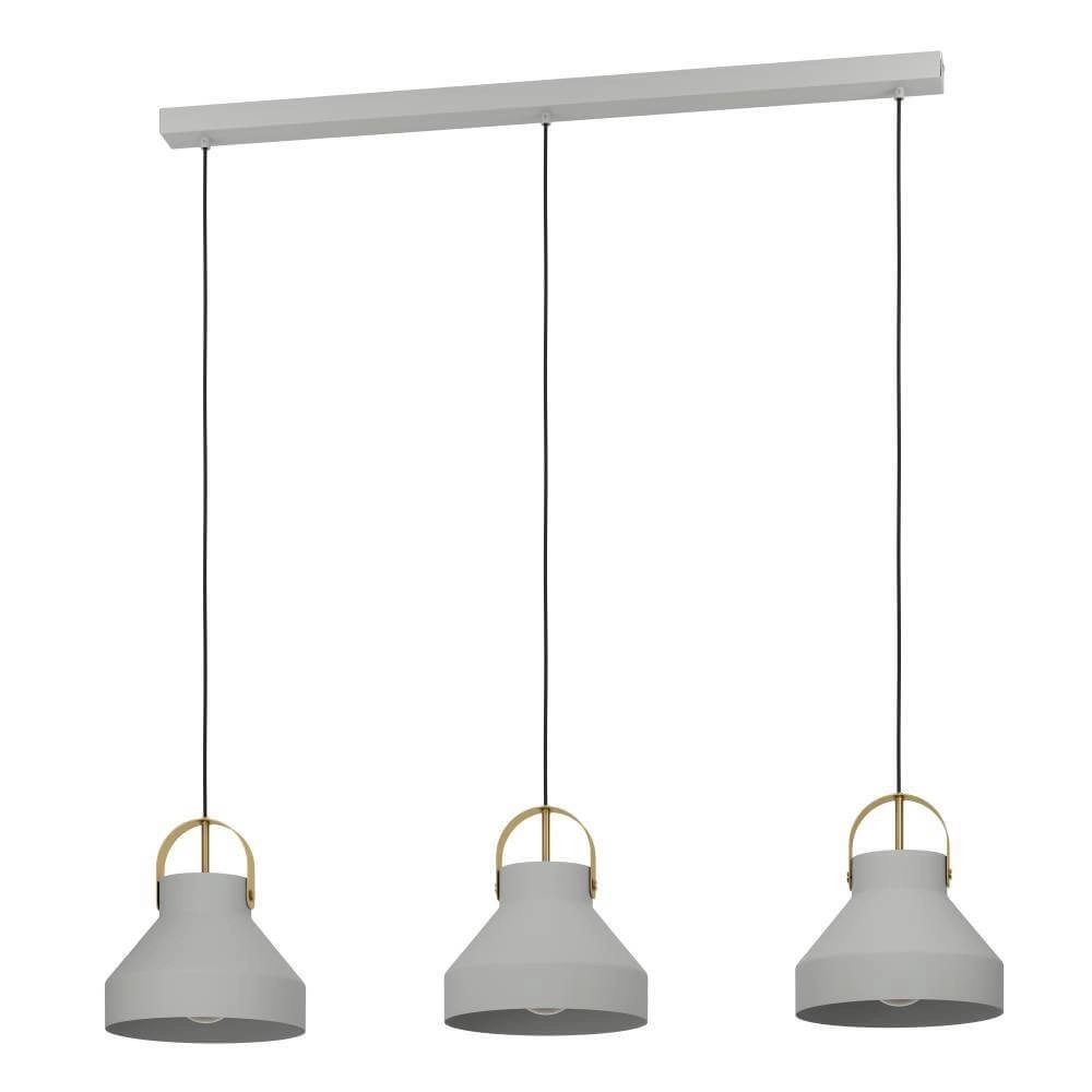 Grijze 3L hanglamp Estepona 107cm