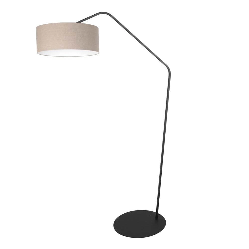 Vloerlamp Zig-Zag zwart met grijze kap Ø 50cm Steinhauer 8712746179262