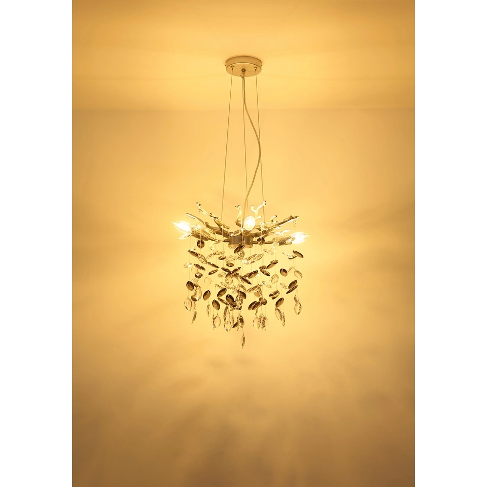 Hanglamp Queena zilvergrijs Ø 40cm Globo 9007371522675