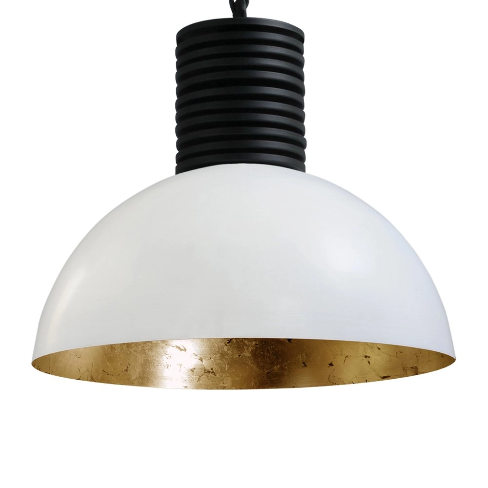 Industrie hanglamp Industria Gold 40 zwart met kap wit goud Masterlight 8718121159560