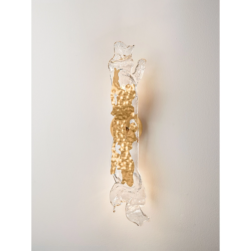 Gouden wandlamp Avesa met helder glas Lyora 5212063500457