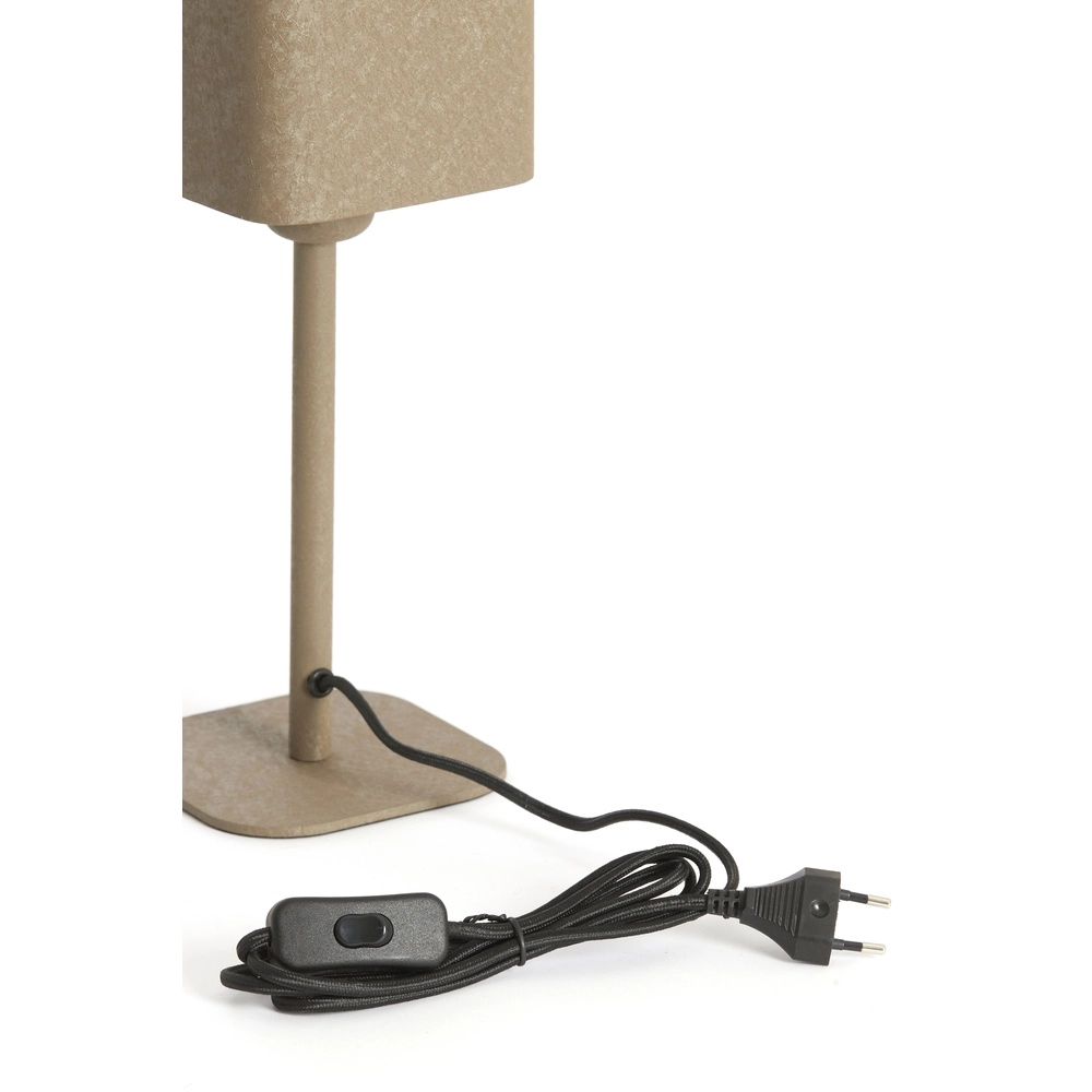 Nachtkastlamp Elenie 13x13cm - mat donker bruin Light & Living 8717807818685