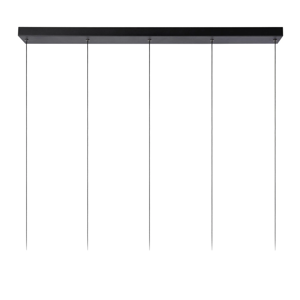 Strakke hanglamp Margary 5-lichts zwart Lucide 5411212241917