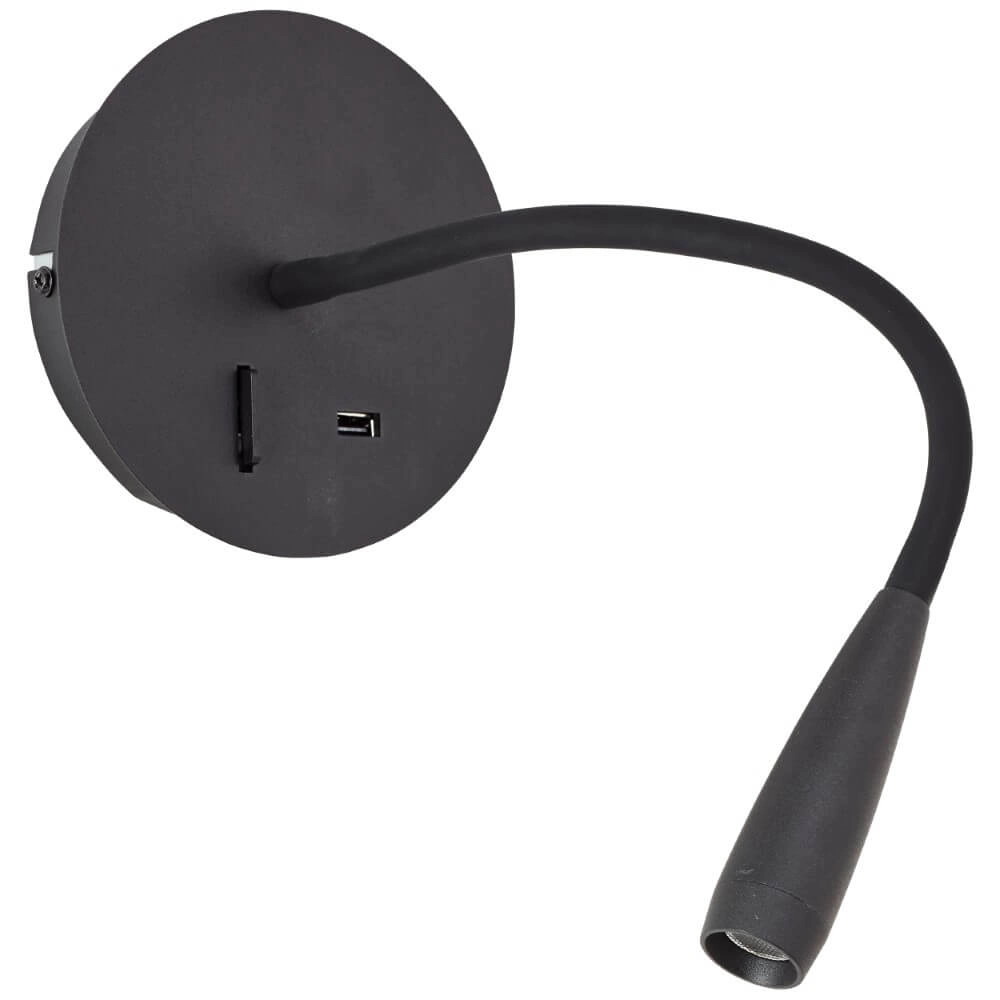 Flexibele wandlamp Jutta zwart Flexibele wandlamp Jutta zwart