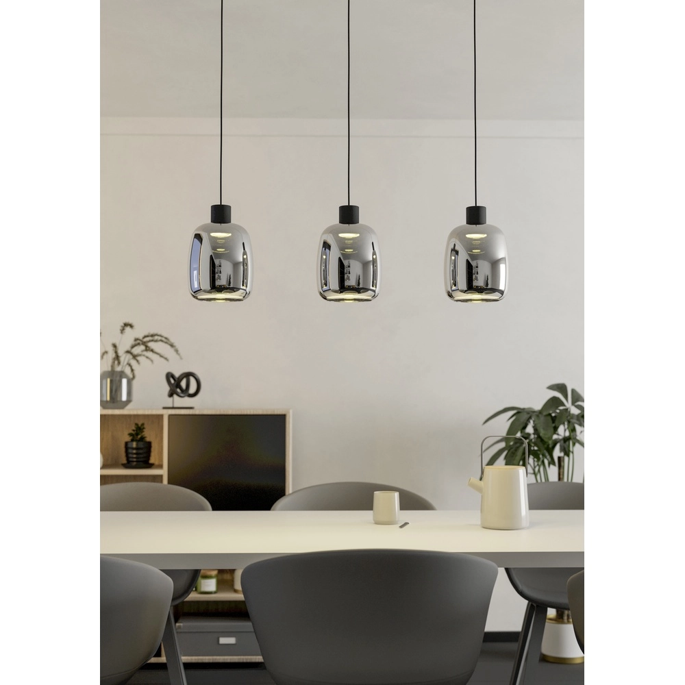 Smoke hanglamp Molochio-Z 3x led - Zigbee Eglo 9008606312832