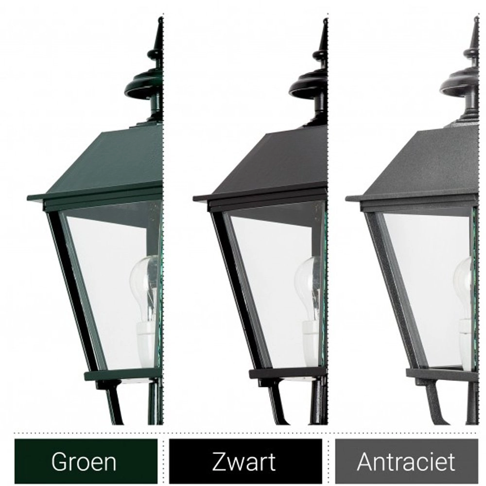Vierkante lantaarn lamp Bergeijk K6C nostalgie - zwart KS Verlichting 8714732142045