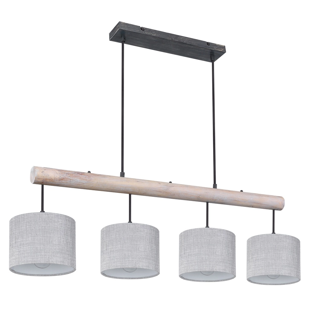 Landelijke hanglamp Roger 4-lichts Globo 9007371409358