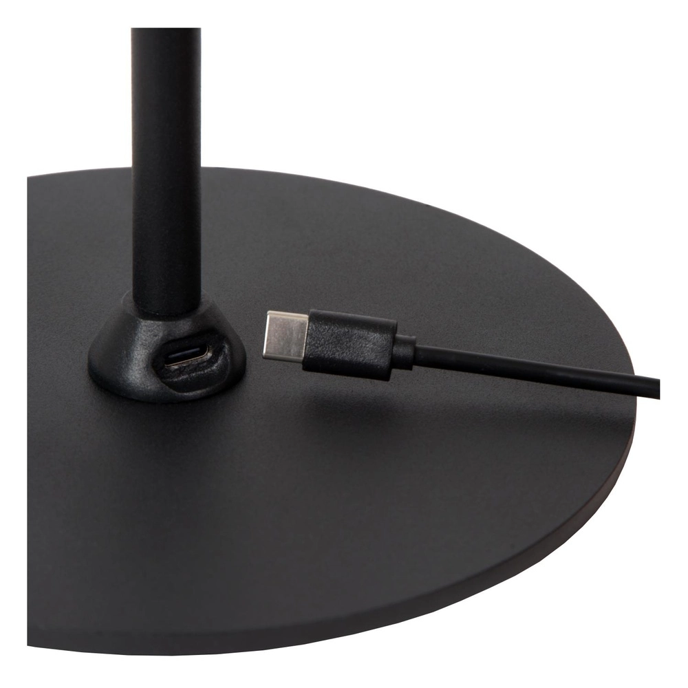 Oplaadbare tafellamp Skanska Rech metaalgrijs Lucide 5411212032126