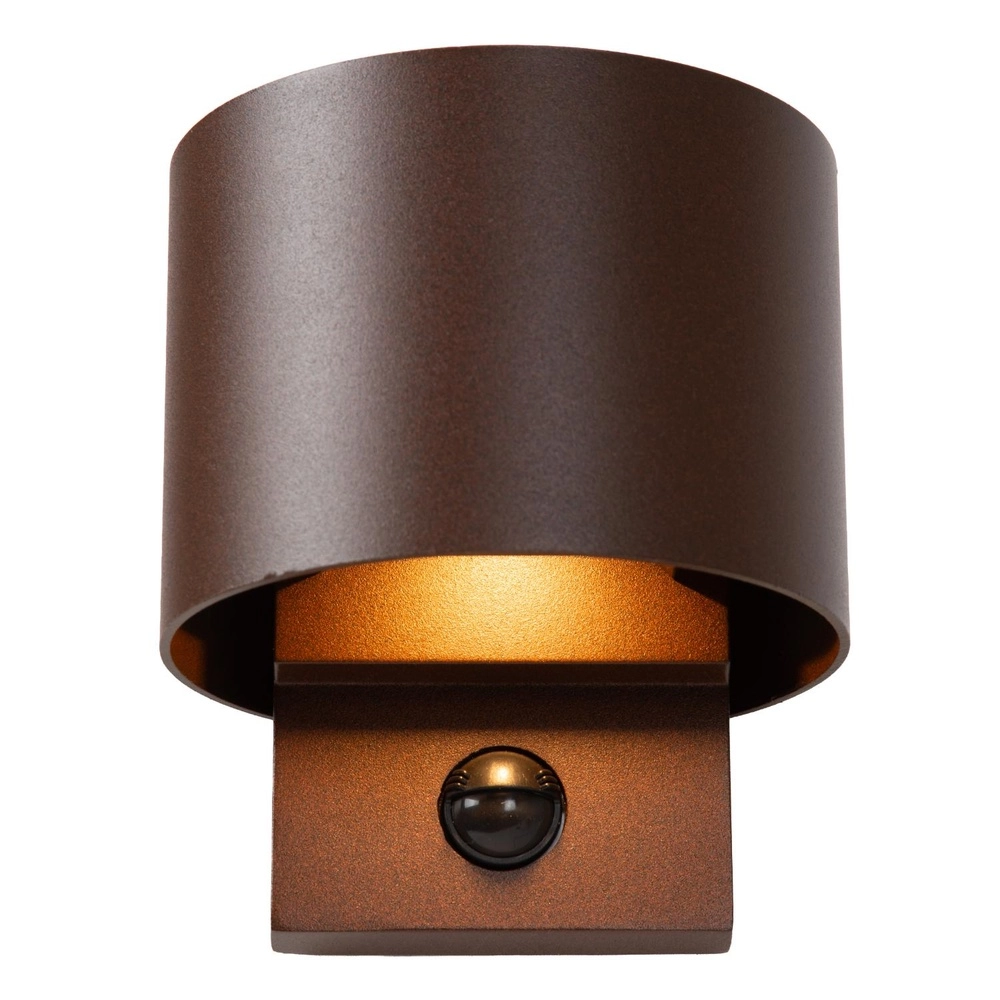 Ronde wandlamp Tadzio met sensor roestbruin Lucide 5411212690258