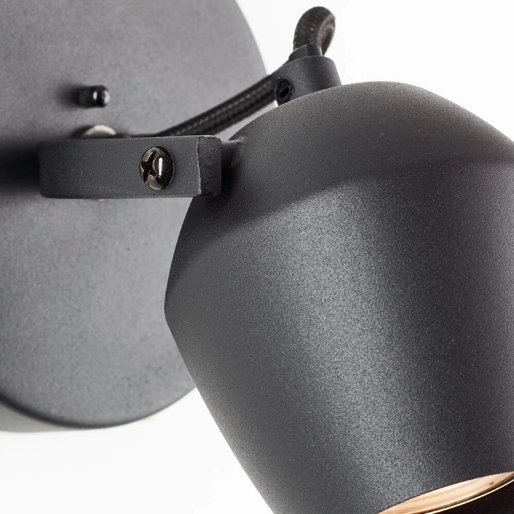 Opbouwspot Vertino zwart Brilliant 4004353441370