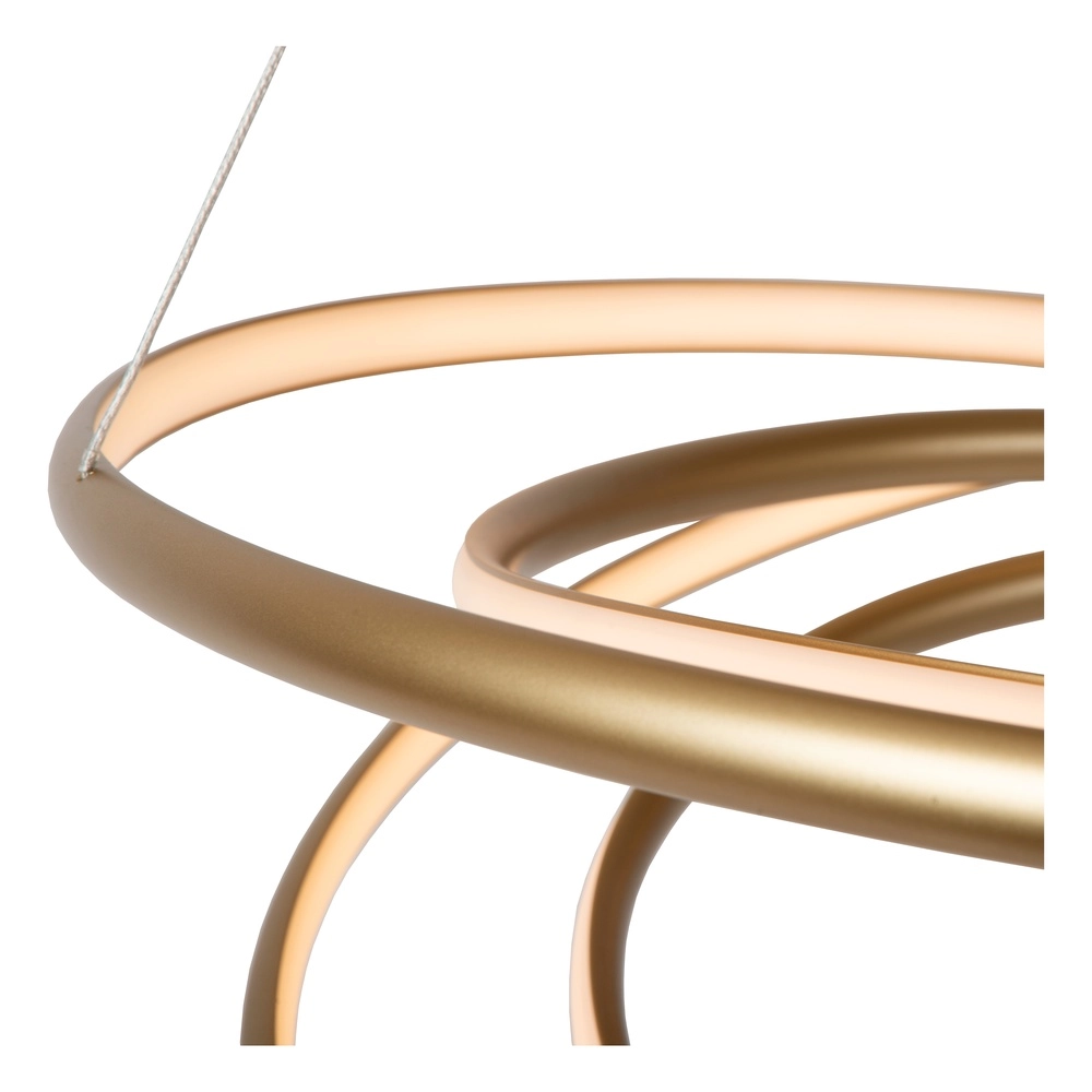 Design hanglamp Sardana Ø 80cm krul goud Premium by Lucide 5411212520890